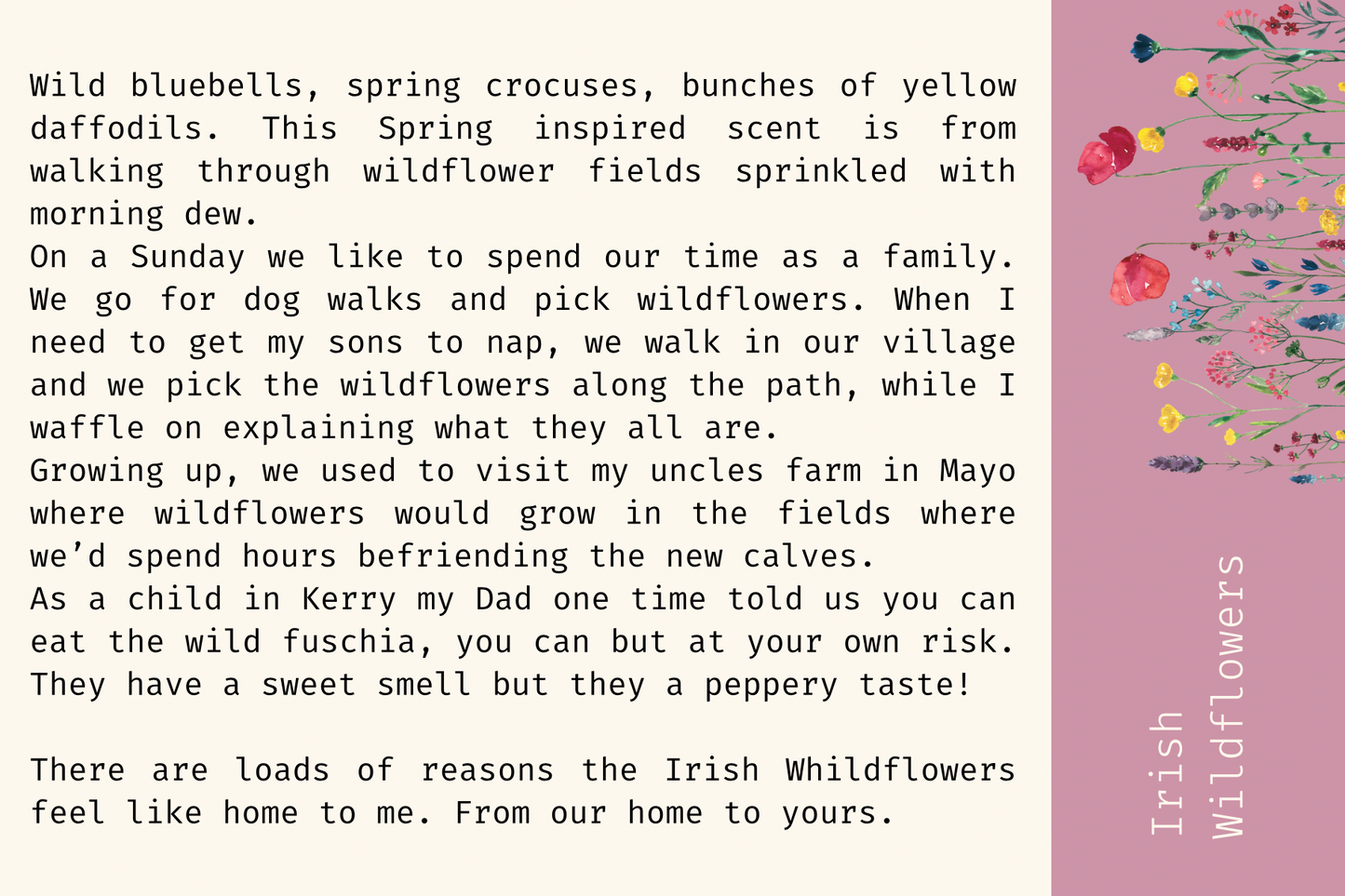 Irish Wildflower Candle