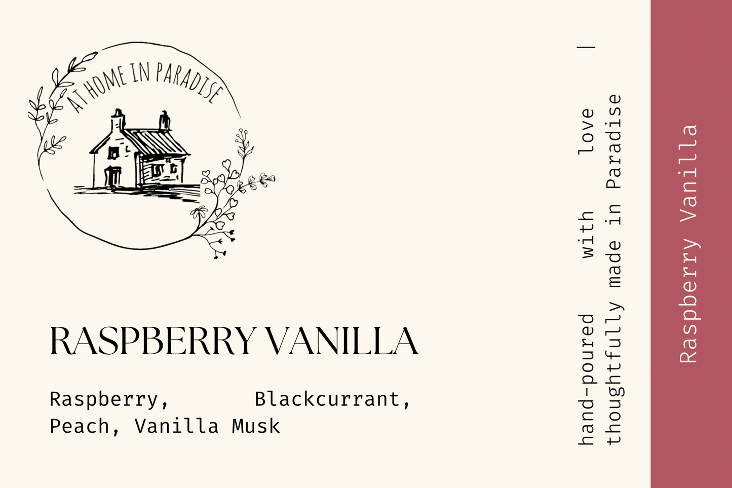 Raspberry and Vanilla Candle