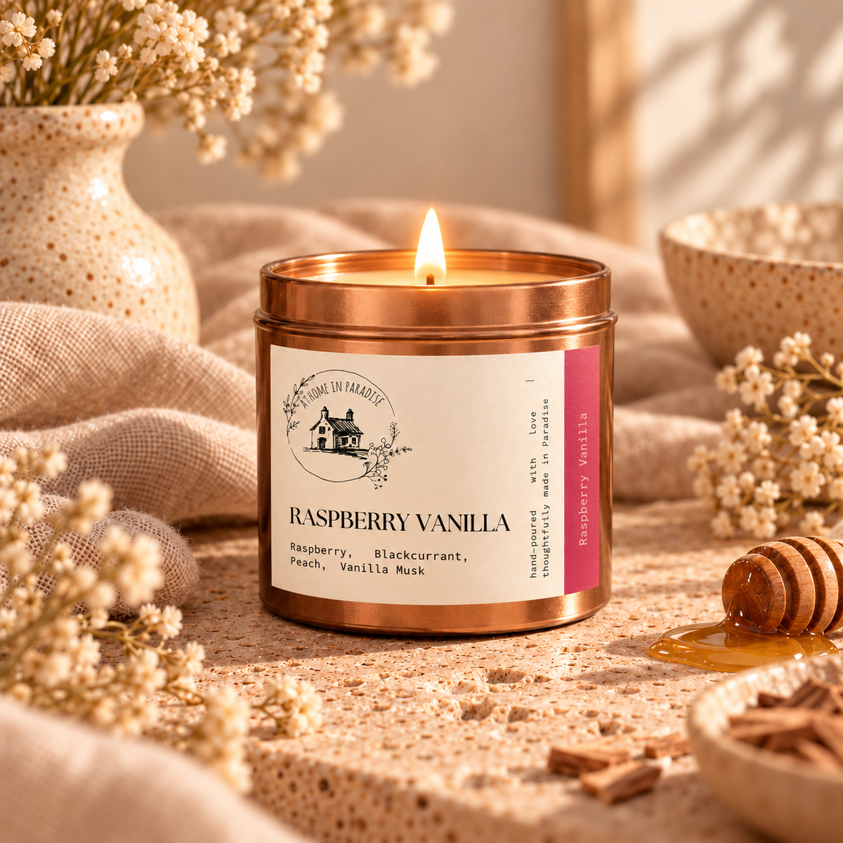 Raspberry and Vanilla Candle
